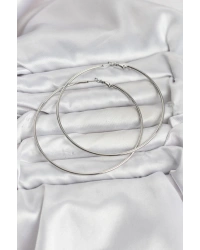 316L Çelik Gümüş Renk 75 mm Halka Küpe