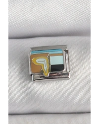 316L Çelik Gümüş Renk Renkli Portre Model Nomination Charm