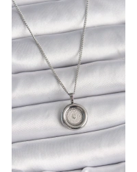 316L Çelik Gümüş Renk Zincir Gümüş Renk Altın Model Kadın Kolye