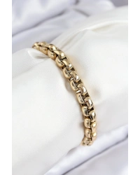 316L Çelik Halat Zincir Model Gold Renk Kadın Bileklik