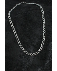 316L Çelik Kalın Figaro Zincir Model Gümüş Renk Erkek Kolye