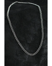 316L Çelik Klasik Oval Zincir Model Gümüş Renk Erkek Kolye