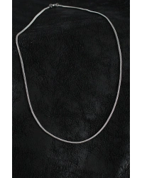 316L Çelik Örme Zincir Model Gümüş Renk Erkek Kolye