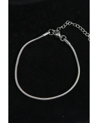 316L Çelik Oval İtalyan Model Gümüş Renk Erkek Bileklik