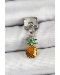 316L Çelik Sallantılı Ananas Model Gümüş Renk Nomination Charm