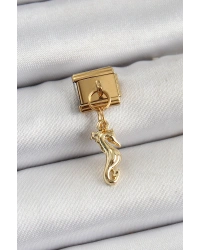 316L Çelik Sallantılı Deniz Atı Model Gold Renk Nomination Charm