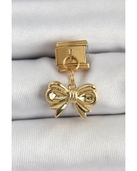 316L Çelik Sallantılı Fiyonk Model Gold Renk Nomination Charm