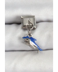 316L Çelik Sallantılı Köpekbalığı Model Gümüş Renk Nomination Charm