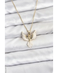 316L Çelik Zincir Gold Renk Anka Kuşu Model Kadın Kolye