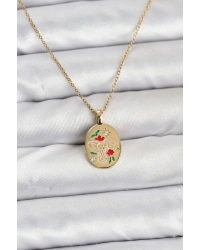 316L Çelik Zincir Gold Renk Fil Figürlü Kadın Kolye