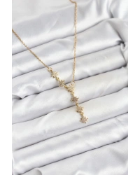 316L Çelik Zincir Gold Renk Kutup Yıldızı Model Kadın Kolye