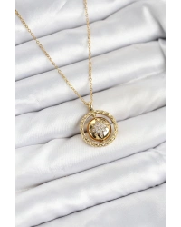 316L Çelik Zincir Gold Renk Kutup Yıldızı Model Kadın Kolye