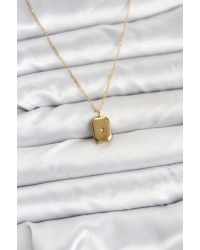 316L Çelik Zincir Gold Renk Minimal Kutup Yıldızı Model Kadın Kolye