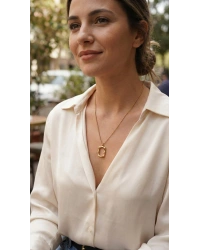 316L Çelik Zincir Gold Renk Model Kadın Kolye