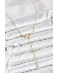 316L Çelik Zincir Gold Renk Yıldız Model Y Kadın Kolye