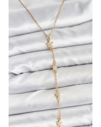 316L Çelik Zincir Gold Renkli Yıldız Model Kadın Y Kolye