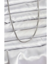316L Çelik Zincir Gümüş Renk 60 cm Yılan Zincir Kadın Kolye