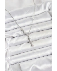 316L Çelik Zincir Gümüş Renk Kutup Yıldızı Model Kadın Kolye