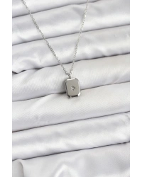 316L Çelik Zincir Gümüş Renk Minimal Kutup Yıldızı Model Kadın Kolye