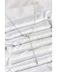 316L Çelik Zincir Gümüş Renk Yıldız Model Y Kadın Kolye