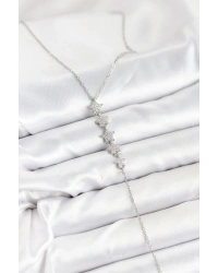 316L Çelik Zincir Gümüş Renk Yıldız Model Y Kolye