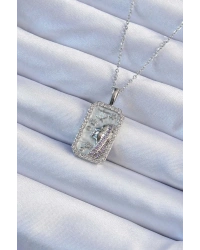 316L Çelik Zincir Gümüş Renk Zirkon Taşlı Yüz Figürlü Tarot Kolye