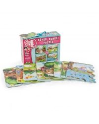 3222 ÇİFTLİK SÜPER RENKLİ PUZZLE 4LÜ