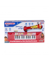 4002120  Elektronik Mikrofonlu Org 24 Tuş Kırmızı -