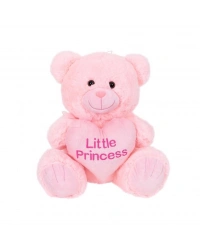 4763 Peluş Ayı Prens ve Prenses Kalpli Ayı 45 cm