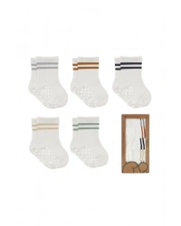 5Li Penye Kaymaz Çember Soket Çorap 10122 Ekru