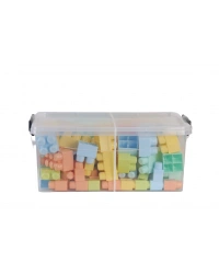 5214 OYUNCAK SANDIKTA BÜYÜK RENKLİ BLOKLAR 125 PARÇA