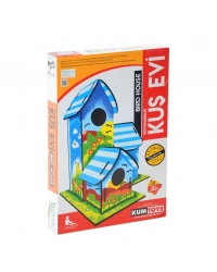5269 Boyanabilir 3lü Kuş Evi - Bird House