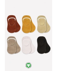 6Lı Mix Babet Çorap 30101 Toprak