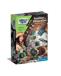 64336 Bilim ve Oyun - Fosiller ve Mineraller Kazı Seti
