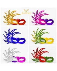 6’lı Çift Renkli Venedik Karton Parti Maskesi Seti