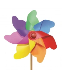 7 Kanat 20cm GökKuşağı Rüzgar Gülü