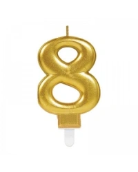 8 Rakam Mum Gold Renk