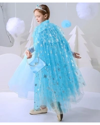 80 cm Kar Desenli Çocuk Pelerini ( Taç Hariç )