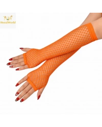 80’ler 90’lar Retro Turuncu File Parmaksız Eldiven 26 cm