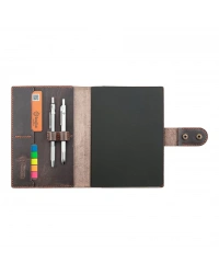 A5 Defter ve Ajanda Kılıfı - %100 Crazy Deri - KO10003 - Kahverengi