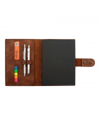 A5 Defter ve Ajanda Kılıfı - %100 Rainbow Deri - KO10001 - Kahverengi
