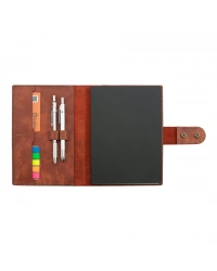 A5 Defter ve Ajanda Kılıfı - %100 Rainbow Deri - KO10001 - Tobacco