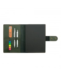 A5 Defter ve Ajanda Kılıfı - %100 Tiesto Deri - KO10002 - Haki