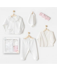 AC25650 Cuddly Bunny Bear 5Li Hastane Çıkışı Ecru Pink