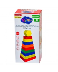 Ahşap Dikdörtgen Renkli Kule