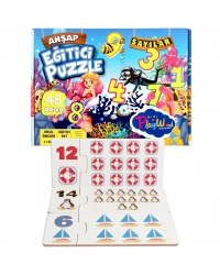 Ahşap Eğitici Puzzle Sayılar