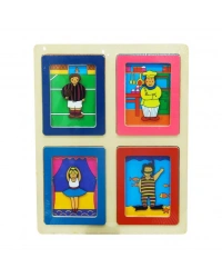 Ahşap Resimli Zeka Oyunu