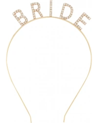 Altın Gold Renk Bekarlığa Veda Kristal Taş Bride Tacı İthal 16x10 cm