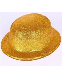 Altın Renk Yuvarlak Simli Plastik Parti Şapkası