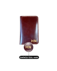 Antik Kiremit Dikey Mini Cüzdan